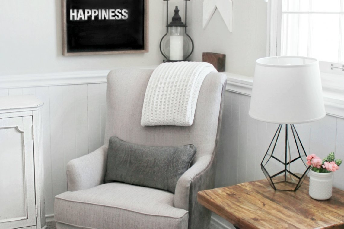 gray accent chair