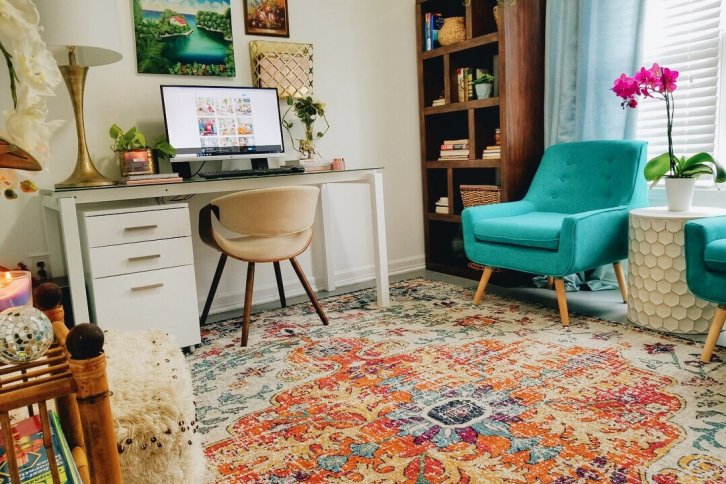 colorful home office