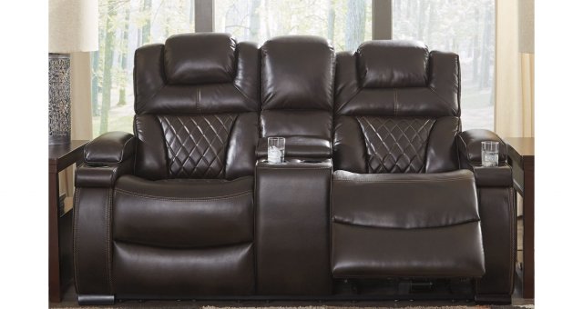 brown loveseat