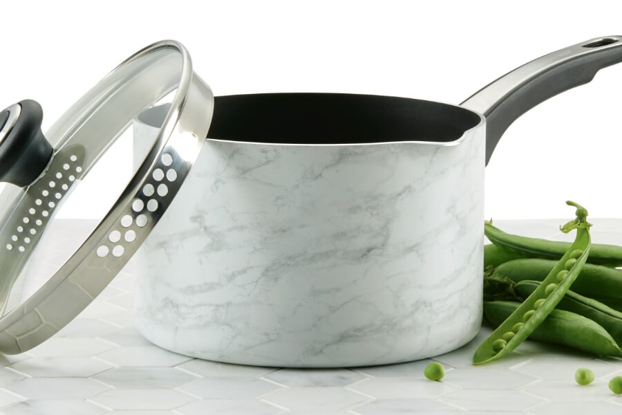 Farberware Designs Aluminum Straining Saucepan